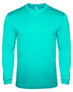 Badger 494400 Blue-Green-Tri-Blend L/S Tee Blue-Green