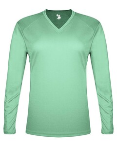 Badger 496400 Green-TRI-BLEND L/S Women's TEE Green