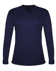 Badger 496400 V-Neck-TRI-BLEND L/S Women's TEE V-Neck