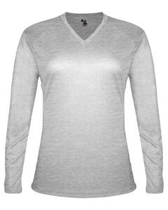 Badger 496400 Gray-TRI-BLEND L/S Women's TEE Gray