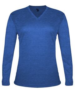Badger 496400 Blue-TRI-BLEND L/S Women's TEE Blue