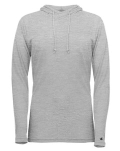Badger 496500 Gray-Tri-Blend Surplice Women's Hood Tee Gray