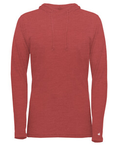 Badger 496500 Red-Tri-Blend Surplice Women's Hood Tee Red