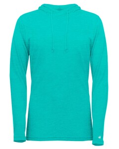 Badger 496500 Blue-Green-Tri-Blend Surplice Women's Hood Tee Blue-Green