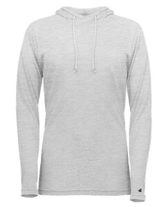 Badger 496500 White-Tri-Blend Surplice Women's Hood Tee White