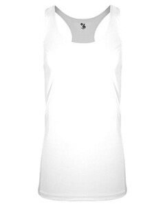 Badger 496600 White-TRI- BLEND Women's RACERBACK White