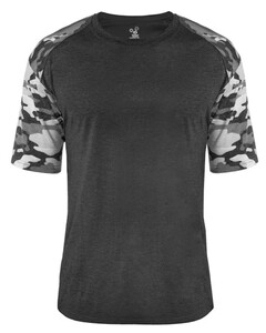 Badger 497000 Black-Vintage Camo Sport Tri-Blend Tee Black