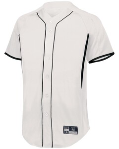 Youth Game7 Full-Button Baseball Jersey White Holloway 221225 White