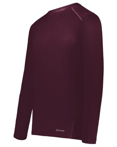 Essential Long Sleeve T-Shirt Powered by Coolcore® Maroon Holloway 222138 Maroon