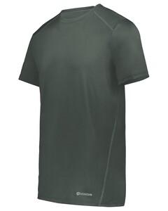 Holloway 222236 Gray-Youth Essential Tee Powered by Coolcore&reg; Gray