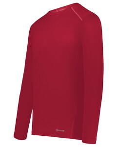 Youth Essential Long Sleeve Tee Powered by Coolcore® Red Holloway 222238 Red