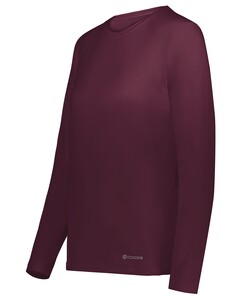 Women's Essential Long Sleeve Tee Powered by Coolcore® Maroon Holloway 222338 Maroon