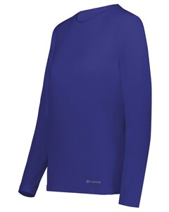 Women's Essential Long Sleeve Tee Powered by Coolcore® Purple Holloway 222338 Purple