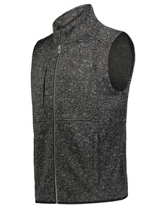 Holloway 223542 Black-Alpine Sweater Fleece Vest Black