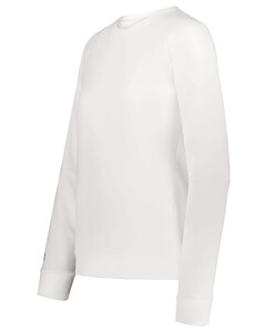 Women's Momentum Team Fleece Crewneck Sweatshirt White Holloway 223725 White