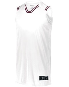 Holloway 224076 White-Retro Basketball Jersey White