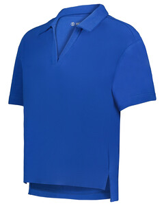 Holloway 226372 Blue-Ladies Core Cotton Waist Length Polo Blue