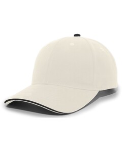 Brushed Twill Cap With Sandwich Bill Brown Pacific Headwear 121C Brown