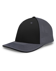 Pacific Headwear 404F Black-Trucker Flexfit&amp;reg; Hat Black