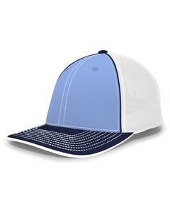 Pacific Headwear 404M Blue-PacFlex Trucker Hat Blue