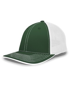 Pacific Headwear 404M Green-PacFlex Trucker Hat Green