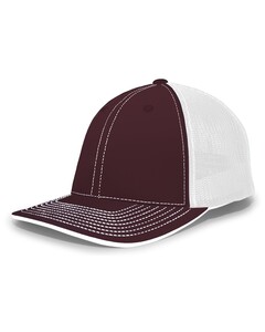 Pacific Headwear 404M Maroon-PacFlex Trucker Hat Maroon