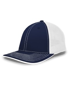 Pacific Headwear 404M Navy-PacFlex Trucker Hat Navy