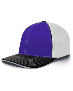 Pacific Headwear 404M Purple-Flexfit Trucker Hat Purple
