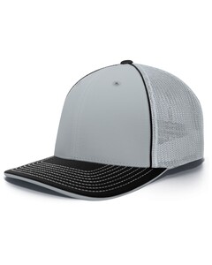 Pacific Headwear 404M Gray-Flexfit Trucker Hat Gray