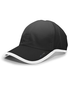 Pacific Headwear 410L Black-Lite Series Active Hook-And-Loop Adjustable Cap Black