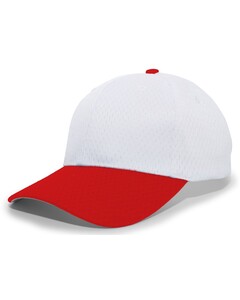 Pacific Headwear 805M White-Coolport™ Mesh Hook-And-Loop Adjustable Cap White
