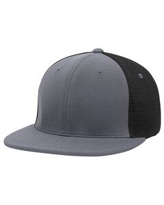 Pacific Headwear ES341 Gray-Premium M2 Performance Trucker Flexfit&reg; Hat Gray