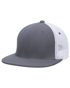 Pacific Headwear ES341 Gray-Premium M2 Performance Trucker Flexfit&reg; Cap Gray