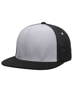 Pacific Headwear ES341 Gray-Premium M2 Performance Trucker Flexfit&reg; Hat Gray