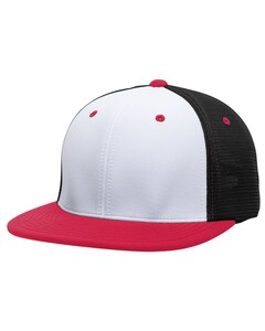 Pacific Headwear ES341 White-Premium M2 Performance Trucker Flexfit&reg; Hat White