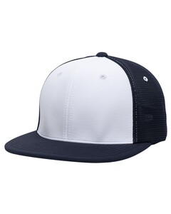 Pacific Headwear ES341 White-Premium M2 Performance Trucker Flexfit&reg; Hat White