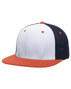 Pacific Headwear ES341 White-Premium M2 Performance Trucker Flexfit&reg; Hat White