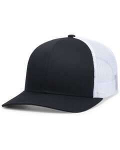 Pacific Headwear P113 Black-Eco Trucker Snapback Hat Black