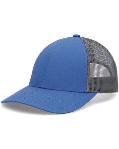 Pacific Headwear P114 Blue-Low-Pro Trucker Hat Blue