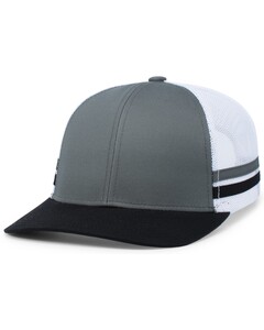 Low-Profile Stripe Trucker Cap Low Profile Pacific Headwear P115 Low Profile