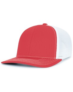 Contrast Stitch Trucker PacFlex Snapback Cap Red Pacific Headwear P151S Red