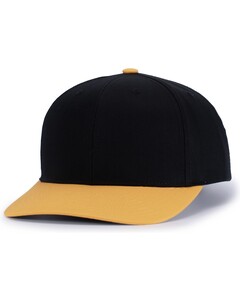 Pacific Headwear P322 Black-POLY/COTTON SNAPBACK CAP Black
