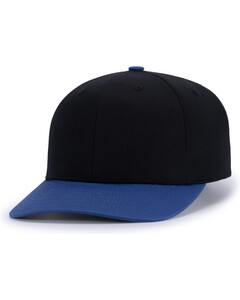 Pacific Headwear P322 Black-POLY/COTTON SNAPBACK CAP Black