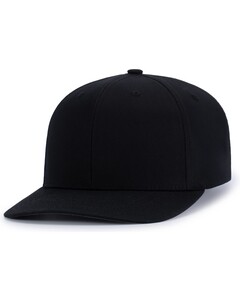Pacific Headwear P322 Black-POLY/COTTON SNAPBACK CAP Black