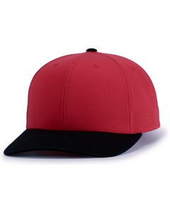 Pacific Headwear P322 Red-POLY/COTTON SNAPBACK CAP Red