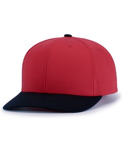Pacific Headwear P322 Red-POLY/COTTON SNAPBACK CAP Red