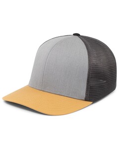 Fusion Trucker Hat Heather Pacific Headwear P401 Heather