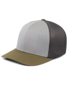 Pacific Headwear P401 Gray-Fusion Trucker Hat Gray