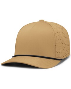 Weekender Perforated Snapback Cap Brown Pacific Headwear P424 Brown