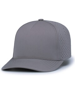 Pacific Headwear P424 Gray-Weekender  Perforated Snapback Cap Gray